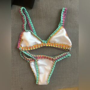 Luxsea white crocheted white bikini set